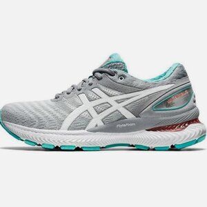 NEW ASICS Gel-Nimbus 22 Womens 9.5 US Medium 41.5 EUR Sheetrock White Turquoise